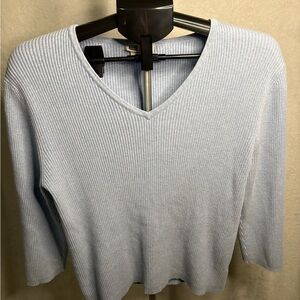 Faded Glory Light Blue V-Neck Sweater